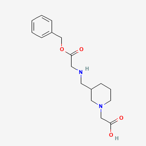 molecular formula C17H24N2O4 B12991287 2-(3-(((2-(Benzyloxy)-2-oxoethyl)amino)methyl)piperidin-1-yl)aceticacid 