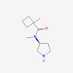 molecular formula C11H20N2O B12991291 (S)-N,1-Dimethyl-N-(pyrrolidin-3-yl)cyclobutane-1-carboxamide 