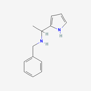 molecular formula C13H16N2 B12991293 N-benzyl-1-(1H-pyrrol-2-yl)ethanamine 