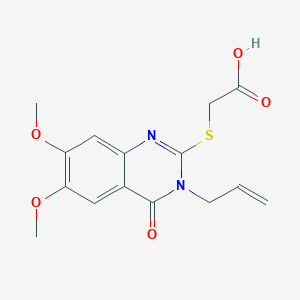 2-((3-Allyl-6,7-dimethoxy-4-oxo-3,4-dihydroquinazolin-2-yl)thio)acetic acid