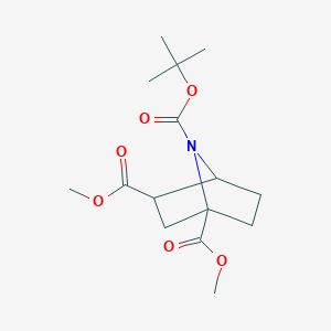 molecular formula C15H23NO6 B12991372 7-(tert-Butyl) 1,3-dimethyl 7-azabicyclo[2.2.1]heptane-1,3,7-tricarboxylate 