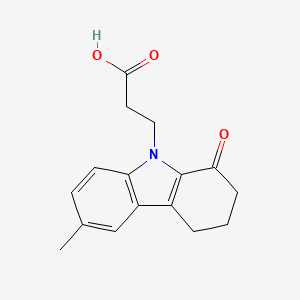 molecular formula C16H17NO3 B1299138 3-(6-甲基-1-氧代-1,2,3,4-四氢-咔唑-9-基)-丙酸 CAS No. 510764-84-8