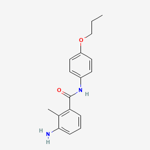 molecular formula C17H20N2O2 B12991383 3-amino-2-methyl-N-(4-propoxyphenyl)benzamide 