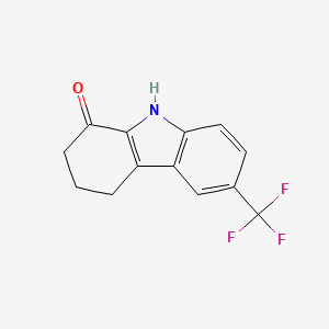 molecular formula C13H10F3NO B1299139 6-(trifluoromethyl)-2,3,4,9-tetrahydro-1H-carbazol-1-one CAS No. 297763-74-7