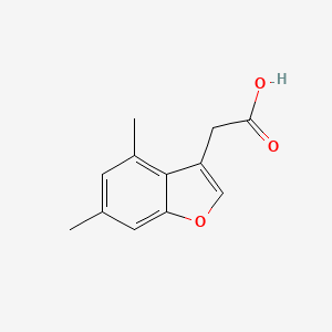 molecular formula C12H12O3 B1299143 (4,6-Dimethyl-1-benzofuran-3-yl)acetic acid CAS No. 539807-37-9