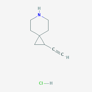 molecular formula C9H14ClN B12991437 1-Ethynyl-6-azaspiro[2.5]octane hydrochloride 