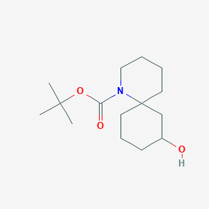 molecular formula C15H27NO3 B12991460 tert-Butyl 8-hydroxy-1-azaspiro[5.5]undecane-1-carboxylate 