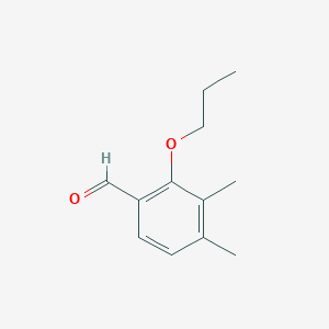 molecular formula C12H16O2 B12991478 3,4-Dimethyl-2-propoxybenzaldehyde 