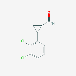 molecular formula C10H8Cl2O B12991513 2-(2,3-Dichlorophenyl)cyclopropanecarbaldehyde 