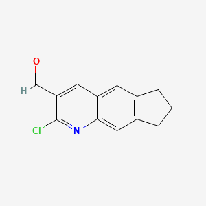 molecular formula C13H10ClNO B1299152 2-Chloro-7,8-dihydro-6H-cyclopenta[g]quinoline-3-carbaldehyde CAS No. 351365-89-4