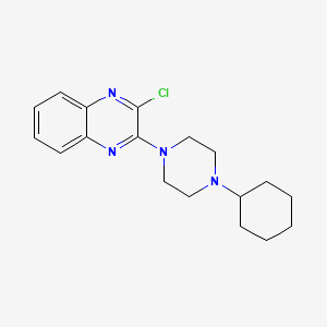 molecular formula C18H23ClN4 B12991523 2-Chloro-3-(4-cyclohexylpiperazin-1-yl)quinoxaline 