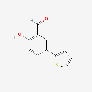 molecular formula C11H8O2S B1299153 2-羟基-5-(2-噻吩基)苯甲醛 CAS No. 215023-65-7