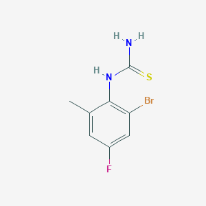 molecular formula C8H8BrFN2S B12991551 2-Bromo-4-fluoro-6-methylphenylthiourea 