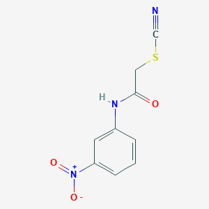 molecular formula C9H7N3O3S B12991571 N-(3-Nitro-phenyl)-2-thiocyanato-acetamide 