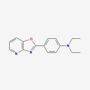 molecular formula C16H17N3O B12991579 N,N-Diethyl-4-(oxazolo[4,5-b]pyridin-2-yl)aniline 