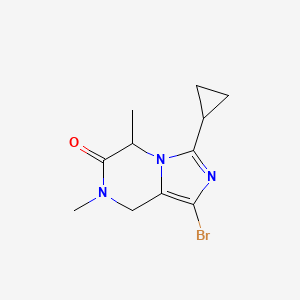 1-Bromo-3-cyclopropyl-5,7-dimethyl-7,8-dihydroimidazo[1,5-a]pyrazin-6(5H)-one