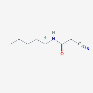 molecular formula C9H16N2O B12991609 2-Cyano-N-(hexan-2-yl)acetamide 