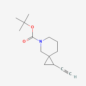 molecular formula C14H21NO2 B12991629 tert-Butyl 1-ethynyl-5-azaspiro[2.5]octane-5-carboxylate 