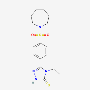 5-(4-(Azepan-1-ylsulfonyl)phenyl)-4-ethyl-4H-1,2,4-triazole-3-thiol