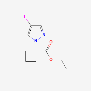 molecular formula C10H13IN2O2 B12991683 Ethyl 1-(4-iodo-1H-pyrazol-1-yl)cyclobutane-1-carboxylate 