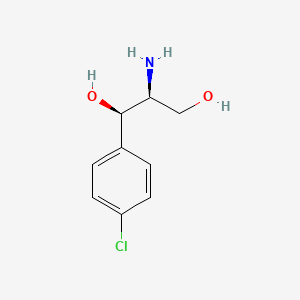 molecular formula C9H12ClNO2 B12991705 (1R,2S)-2-amino-1-(4-chlorophenyl)propane-1,3-diol 