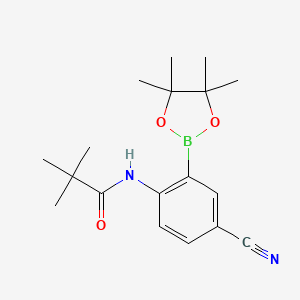 N-(4-Cyano-2-(4,4,5,5-tetramethyl-1,3,2-dioxaborolan-2-yl)phenyl)pivalamide