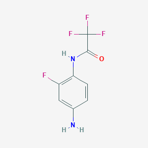 molecular formula C8H6F4N2O B12991741 N-(4-amino-2-fluorophenyl)-2,2,2-trifluoroacetamide 