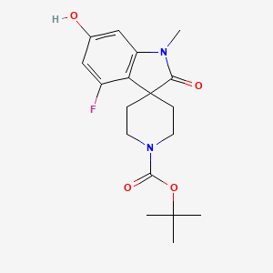 tert-Butyl 4-fluoro-6-hydroxy-1-methyl-2-oxospiro[indoline-3,4'-piperidine]-1'-carboxylate