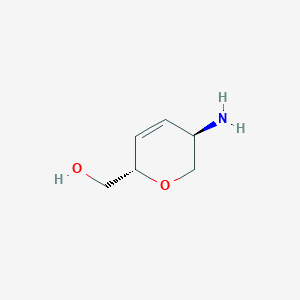 molecular formula C6H11NO2 B12991765 ((2S,5R)-5-Amino-5,6-dihydro-2H-pyran-2-yl)methanol 