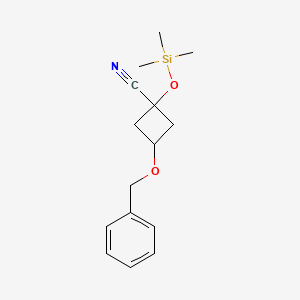 3-(Benzyloxy)-1-((trimethylsilyl)oxy)cyclobutane-1-carbonitrile