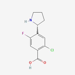 (R)-2-Chloro-5-fluoro-4-(pyrrolidin-2-yl)benzoic acid