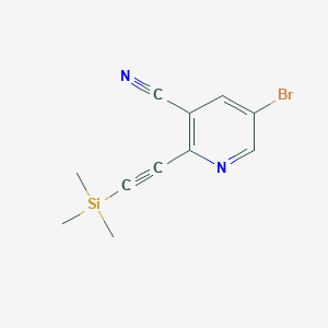 5-Bromo-2-(2-trimethylsilylethynyl)pyridine-3-carbonitrile