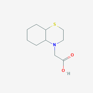 molecular formula C10H17NO2S B12991858 2-(Octahydro-4H-benzo[b][1,4]thiazin-4-yl)acetic acid 