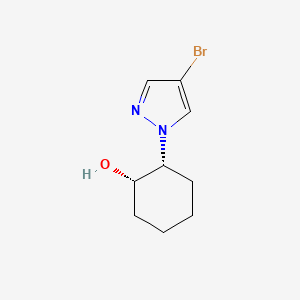 molecular formula C9H13BrN2O B12991866 (1S,2R)-2-(4-Bromo-1H-pyrazol-1-yl)cyclohexan-1-ol 