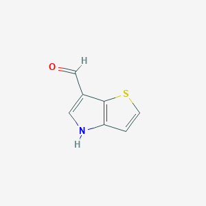 molecular formula C7H5NOS B12991871 4H-Thieno[3,2-b]pyrrole-6-carbaldehyde 