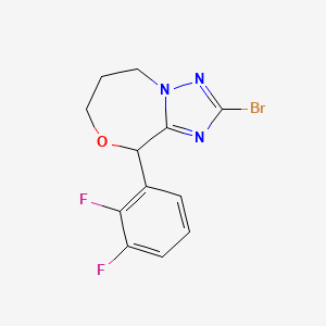 2-Bromo-9-(2,3-difluorophenyl)-6,7-dihydro-5H,9H-[1,2,4]triazolo[5,1-c][1,4]oxazepine