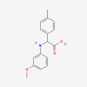 2-((3-Methoxyphenyl)amino)-2-(p-tolyl)acetic acid