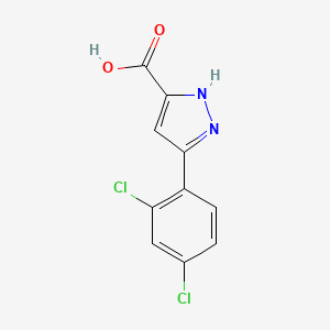 molecular formula C10H6Cl2N2O2 B1299191 5-(2,4-二氯苯基)-1H-吡唑-3-甲酸 CAS No. 78874-27-8