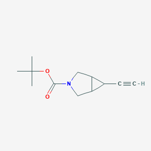 molecular formula C12H17NO2 B12991912 tert-Butyl 6-ethynyl-3-azabicyclo[3.1.0]hexane-3-carboxylate 