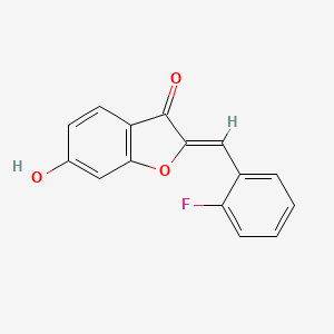 (2Z)-2-(2-fluorobenzylidene)-6-hydroxy-1-benzofuran-3(2H)-one