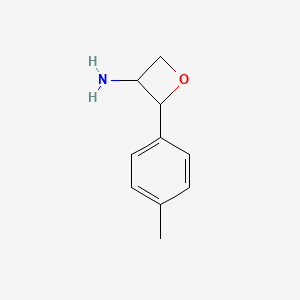 molecular formula C10H13NO B12991923 2-(p-Tolyl)oxetan-3-amine 