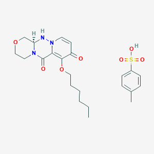 (3R)-11-hexoxy-5-oxa-1,2,8-triazatricyclo[8.4.0.03,8]tetradeca-10,13-diene-9,12-dione;4-methylbenzenesulfonic acid