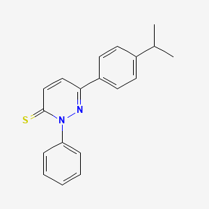 molecular formula C19H18N2S B1299195 6-(4-异丙基苯基)-2-苯基吡哒嗪-3(2H)-硫酮 CAS No. 378219-94-4