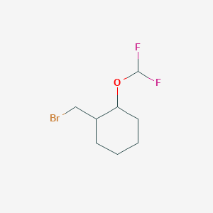 molecular formula C8H13BrF2O B12992009 1-(Bromomethyl)-2-(difluoromethoxy)cyclohexane 