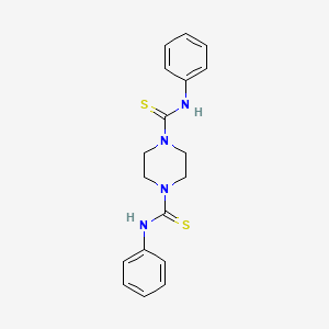 molecular formula C18H20N4S2 B1299202 N,N'-二苯基哌嗪-1,4-二硫代酰胺 CAS No. 6337-94-6