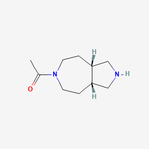 molecular formula C10H18N2O B12992064 Rel-1-((3aR,8aS)-octahydropyrrolo[3,4-d]azepin-6(1H)-yl)ethan-1-one 