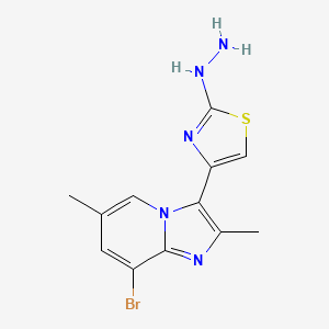 4-(8-Bromo-2,6-dimethylimidazo[1,2-a]pyridin-3-yl)-2-hydrazinylthiazole