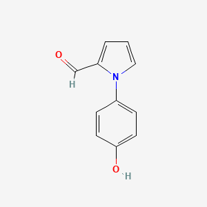 molecular formula C11H9NO2 B1299215 1-(4-Hydroxy-phenyl)-1H-pyrrole-2-carbaldehyde CAS No. 444077-56-9
