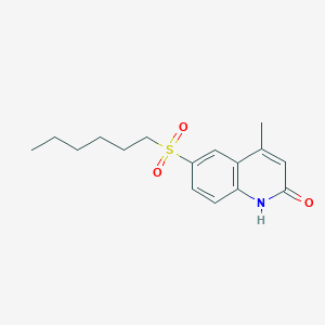 6-(Hexylsulfonyl)-4-methylquinolin-2(1H)-one