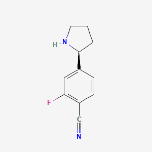 (S)-2-Fluoro-4-(pyrrolidin-2-yl)benzonitrile